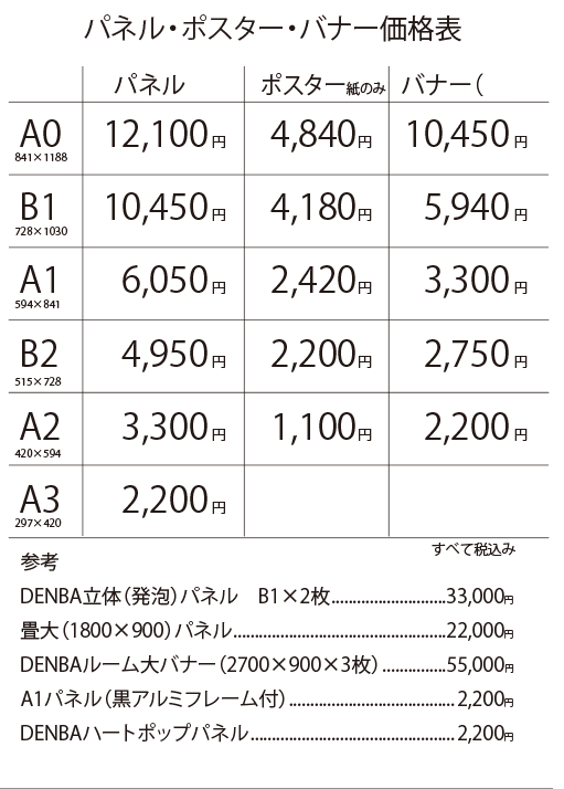 ポスター見本価格