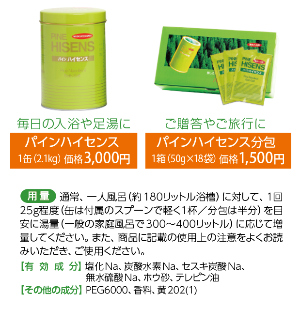 薬用入浴剤パインハイセンス